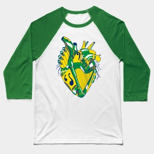 Brasil No 2 Musical Heart Baseball T-Shirt